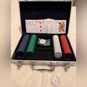 Poker Chips & Metal Case